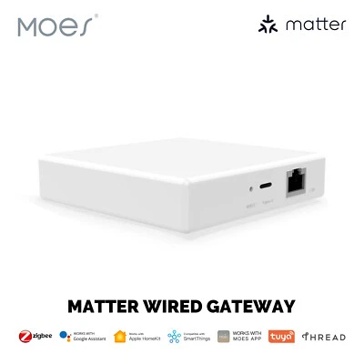 MOES Matter ZigBee Gateway Smart Hub Soporte Tuya Siri Homekit SmartThings Alexa Foto 1 de 4