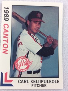 1989 Canton-Akron Indians-Eastern League-BEST Baseball Card-Carl Kelipuleole