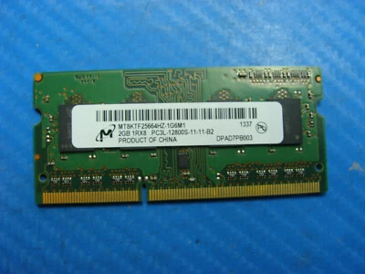 Dell 15-3537 Laptop Micron 2GB Memory PC3L-12800S-11-11-B2 MT8KTF25664HZ-1G6M1 - Image 1 of 2