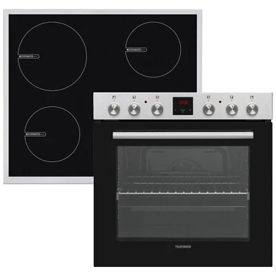 Telefunken Einbauherd Set Backofen mit Induktionskochfeld Herdset Induktion 2W - Bild 1 von 4