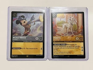 Disney Lorcana Into the Inklands - Perdita 15/204, Mickey Mouse 182/204 Kaltfolie - Bild 1 von 6