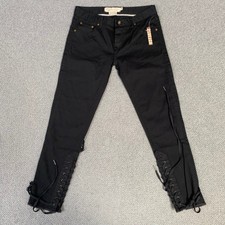 JOHN VARVATOS x CONVERSE Jeans Womens Black Size XS US 2 UK 4 Stretch BNWT