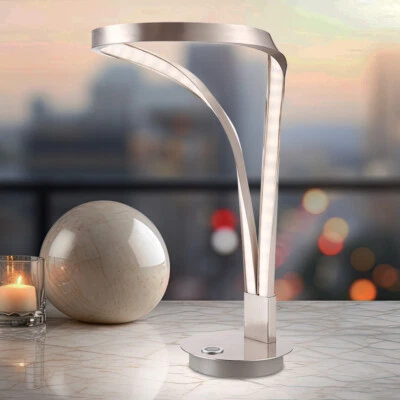 Lampada da Tavolo Soggiorno Lampada Tavolo Touch Dimmer Argento LED - Immagine 1 di 4