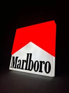 Marlboro Insegna luminosa cowboy vintage lighted sign targa pubblicità - Foto 1 di 9
