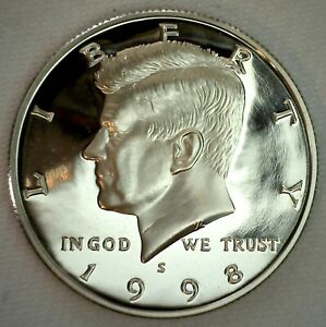 1998 S Kennedy Half Dollar CN Clad 50c Proof Coin JFK 50 Cents