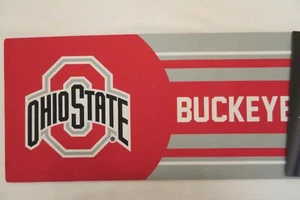 OHIO STATE University, BUCKEYES, Sassafras Rug Insert Switch Door Mat 10x22 - Picture 1 of 3
