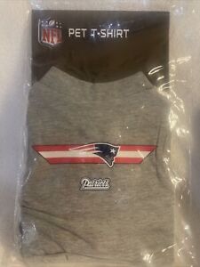 New England Patriots Ash Grey Pet T-Shirt (small) - New