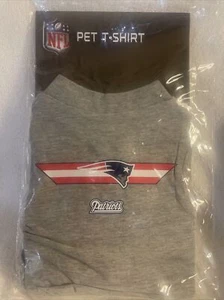 New England Patriots Ash Grey Pet T-Shirt (small) - New - Picture 1 of 6
