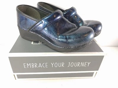 Dansko XP 2.0 Clog Women's EU 37  Denim Patent Leather Slip Resistant - Image 1 of 4
