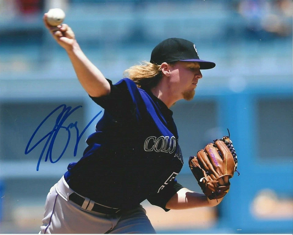 Jon Gray Autografiado 8x10 Colorado Rockies Envío Gratis #S751 Foto 1 de 1