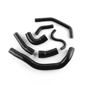 Silicone Radiator Hose Tube For Yamaha YZF-R1 YZF R1 2002 2003 02 Cooling BLACK - Picture 1 of 8