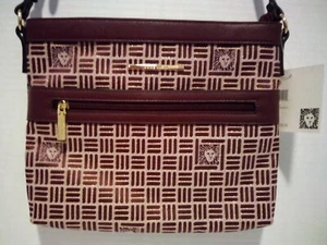 Anne Klein Large Crossbody Bag AKH3156 Oxblood NWT - Picture 1 of 9