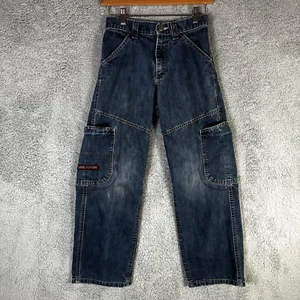Vintage Lee Pipes Jeans Youth 26x26 Baggy Cargo 90s Skater Grunge Y2K Jnco Style - Picture 1 of 6