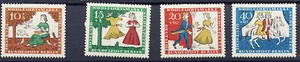Germany Berlin 1965 Cinderella Fairy Tale Semi-post Stamp Set #9NB33-36 MH FREE - Picture 1 of 1