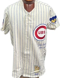 Ernie Banks Signed Authentic M+Ness 1969 Cubs Jersey Patch Mr Cub Auto PSA HOF - Picture 1 of 16
