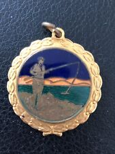 GOLD PLATED FISHING MEDAL ENGRAVED