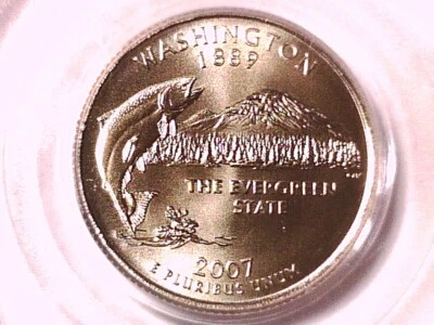 2007 P Washington Washington State Quarter PCGS MS 68 Satin Finish 13348490 - Image 1 of 3