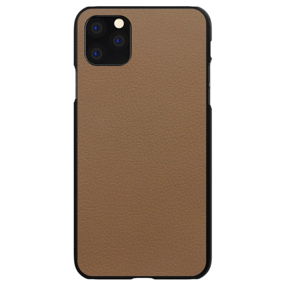 Hard Case Cover for iPhone / Samsung Galaxy Brown Leather Texture - Image 1 of 1
