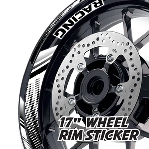 White 17 inch Wheel Sticker Decal AX2 For Kawasaki ZX10R Ninja ZX1000 04-21 20 - Picture 1 of 10