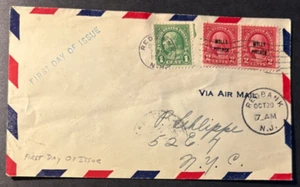 #646 Molly Pitcher FDC without cachet and back cancel, Red Bank cancel - Picture 1 of 2