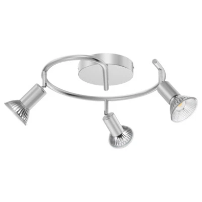 Kit de iluminación de pista LED GU10 de 3 luces montaje empotrado luces de techo focos Foto 1 de 4