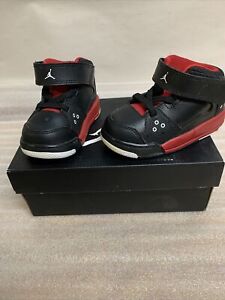 Air Jordan Flight Origin BT Sneakers Black Red 602670-001 Toddler Size 5.5c