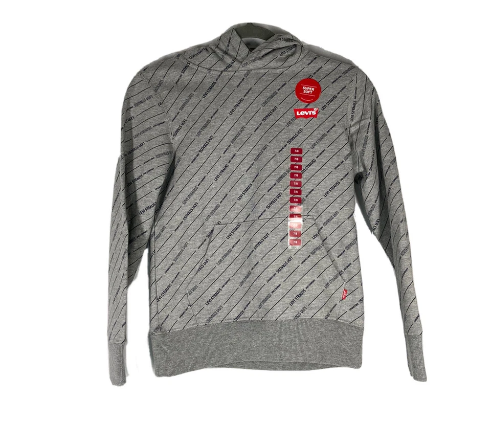 Levi's Boys Gray Hoodie - Size 7/8 (7-8 Years) ️