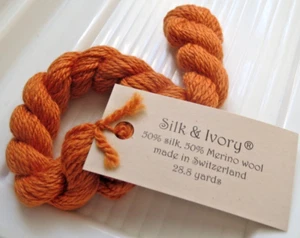 Silk & Ivory Thread ~ Color 203 ~ Giraffe ~Made In Switzerland 50% silk 50% wool - Picture 1 of 3