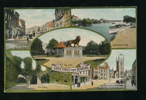 Berkshire Berks Grüße aus LESUNG M/Ansicht um 1910/20er Jahre? PPC - Bild 1 von 2