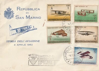 1962 San Marino FDC cover Aircrafts - Image 1 of 2