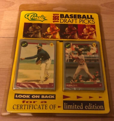 1991 Classic Baseball Draft Picks Limited Edition Set Brien Taylor Mike Kelly - Image 1 of 3
