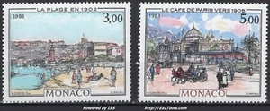 MONACO LA BELLE EPOQUE N° 1385/1386 NEUF ** SANS CHARNIERE - Imagen 1 de 2