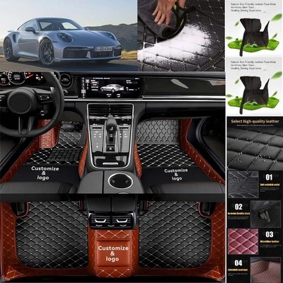 For Porsche 911 Car Floor Mats Luxury Waterproof Pads Liner Auto Rug Foto 1 de 4