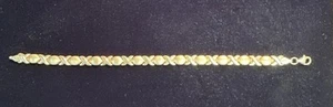 10k Yellow Gold 4.088g Michael Anthony Hugs & Kisses 7.25” Bracelet Ladies X&O - Picture 1 of 16