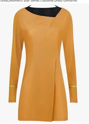 Starfleet Trekkie Uniform 2X Orange Starship Captain Officer Halloween Dress - Image 1 of 4