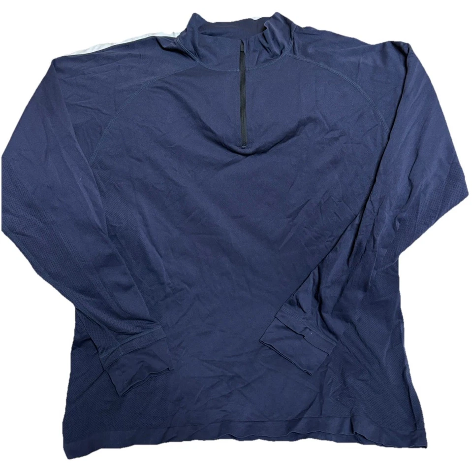 Camisa Pullover Fabletics Día de Entrenamiento 1/4 Cremallera Para Hombre 2xl Azul Atlética Foto 1 de 3