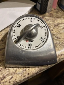 Küchentimer Vintage 1960 Ära Chrom Edelstahl farbig - Bild 1 von 1