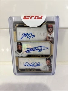 Mike Trout Ken Griffey Jr Derek Jeter Albert Pujols Bryce Harper Autographs - Picture 1 of 2
