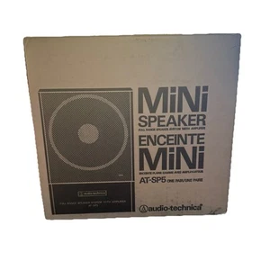 Rare Audio-Technica Japan 80s Mini Speaker Speakers AT-SP5 OMG! New in Box 1985 - Picture 1 of 11