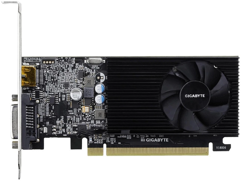 GIGABYTE GeForce GT 1030 Low Profile D4 2G DirectX 12 GV-N1030D4-2GL Graphics - Image 1 of 4
