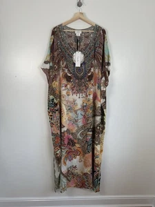 Camilla Franks Batwing Kaftan Silk Long Kimono Resort Carnaby Disco Party O/S - Picture 1 of 10