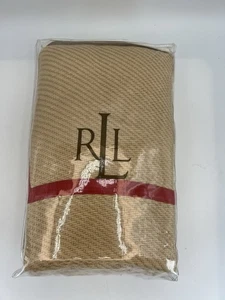 Ralph Lauren Villa Camelia Natural Paprika Trim Fretwork King Pillow Sham 20x36” - Picture 1 of 5