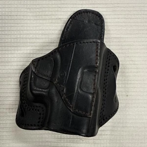 Tagua TX 1836 Black Leather Pancake Belt Holster Right Hand 4” - Picture 1 of 6