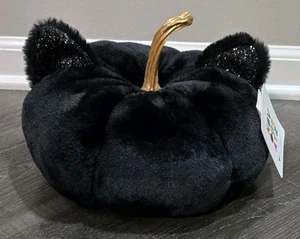 Novogratz Halloween schwarze Katze Kürbis Kissen   - Bild 1 von 3