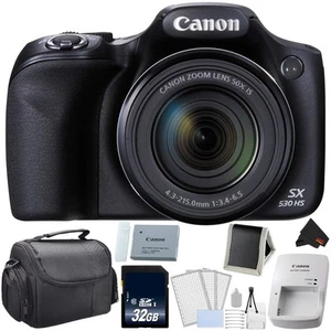 Canon PowerShot SX530 HS Digital Camera 50X Optical Zoom Bundle with 32GB Memory - Picture 1 of 5