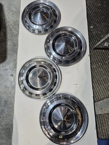 1955-1956 Chevrolet Hub Caps 15" Set of 4 Chevy Hubcaps Oem GM Bel Air Nomad - Picture 1 of 13