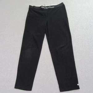 Quechua Mens Stratermic Pants M Black Baselayer Fleece Pull On 100% - Picture 1 of 11