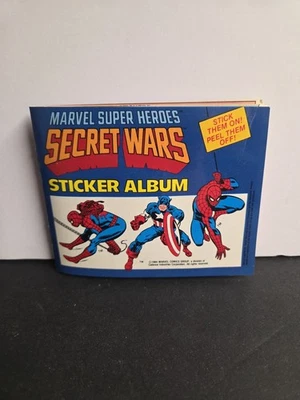 VTG 1984 MARVEL COMICS SUPER HEROES SECRET WARS 4x5 Sticker Album Booklet GORDY - Image 1 of 4