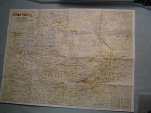 OHIO VALLEY MAP THE MAKING OF AMERICA + HISTORY National Geographic Dec. 1985 - Picture 1 of 2