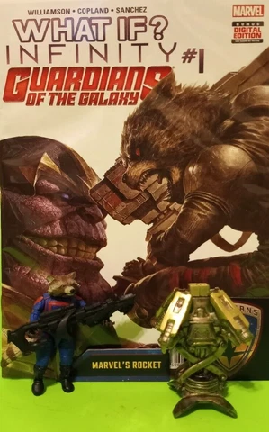 Marvel Legends ROCKET RACCOON - COSMO BAF GUARDIANS of the GALAXY Vol. 3 + COMIC Cover